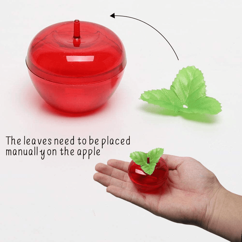 20 Pack Apple Container Christmas Wedding Party Toy Filled Plastic Bobbing Apples Christmas Tree Xmas Decorations Baubles Party Wedding Fruit Ornament Teacher Supplies Favors for Kids Home & Garden > Decor > Seasonal & Holiday Decorations& Garden > Decor > Seasonal & Holiday Decorations foci cozi   
