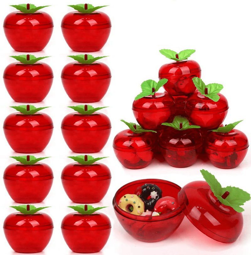 20 Pack Apple Container Christmas Wedding Party Toy Filled Plastic Bobbing Apples Christmas Tree Xmas Decorations Baubles Party Wedding Fruit Ornament Teacher Supplies Favors for Kids Home & Garden > Decor > Seasonal & Holiday Decorations& Garden > Decor > Seasonal & Holiday Decorations foci cozi Default Title  