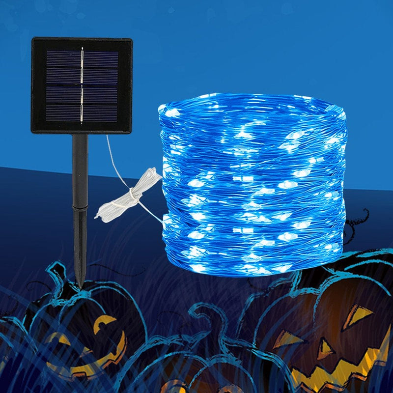 200 LED Solar String Lights(72Ft) Copper Wire Solar Powered Lights Indoor Outdoor, 2 Modes Copper Wire Light Twinkle Lighting for Wedding Homes Party, Holiday Valentine'S Day Halloween Xmas Decor Home & Garden > Decor > Seasonal & Holiday Decorations Genkent Blue  