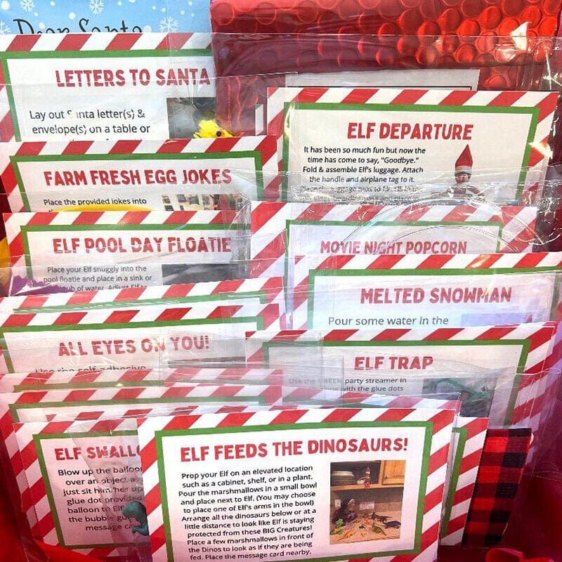 2022 Elf Props Kit 24 Days of Christmas Elf Activities Elf Countdown Kids Gift Home & Garden > Decor > Seasonal & Holiday Decorations& Garden > Decor > Seasonal & Holiday Decorations seoulll 12Day  
