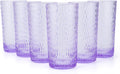 22-Ounce Honeycomb Highball Glasses Plastic Tumbler Acrylic Glasses, Set of 6 Blue Home & Garden > Kitchen & Dining > Tableware > Drinkware KX-WARE Purple 6 