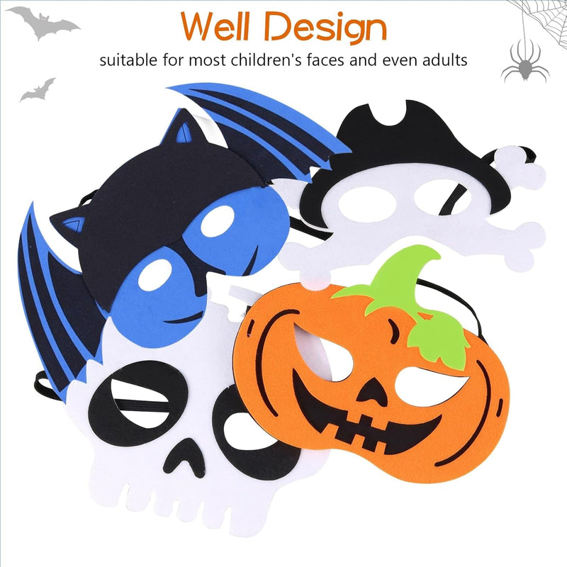 13 Packs Felt Masks, Halloween Theme Masks, Kids Costume Masks, Halloween Role-Playing Masks