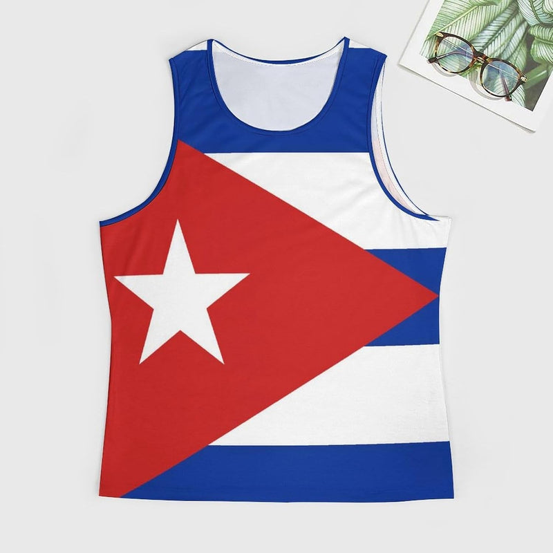 Cuba Flagtank Top Sleeveless T Shirt Bodybuilding Fitness Muscle Tee for Men