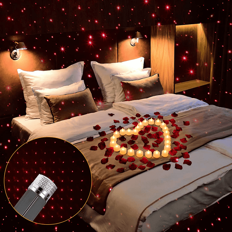 24 Pieces LED Romantic Candles and USB Night Light Star Roof Lights for Car Interior and 3000 Pieces Artificial Rose Petals Flamesless Candles for Wedding Valentine'S Day Decor (Red Candle Lights) Home & Garden > Decor > Seasonal & Holiday Decorations Riakrum Yellow Candle Lights  