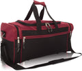 DALIX 21" Blank Sports Duffle Bag Gym Bag Travel Duffel with Adjustable Strap in Pink