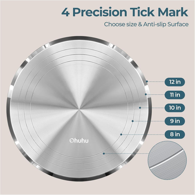 Cake Stand, Ohuhu Aluminium 12''Cake Turntable Decorating Bakery Supplies - Bpa-Free Frosting Spinner Rotating Revolving Lazy Susan