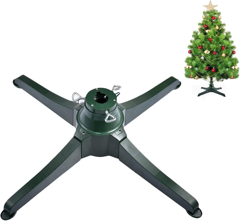 Christmas Tree Stand，360-Degree Rotating Adjustable Christmas Tree Stand up to 9.8Ft Artificial Trees Universal Adjustable Base Compatible with Most Upright Tree