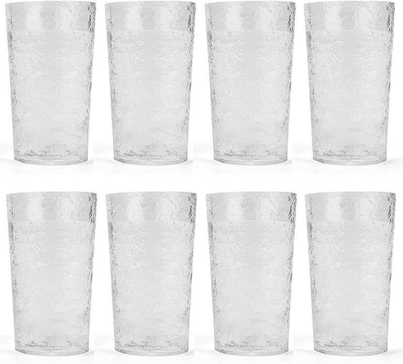26-Ounce Acrylic Highball Glasses Plastic Tumbler Larger Drinking Glasses, Set of 8 Multicolor Home & Garden > Kitchen & Dining > Tableware > Drinkware KX-WARE Clear 8 