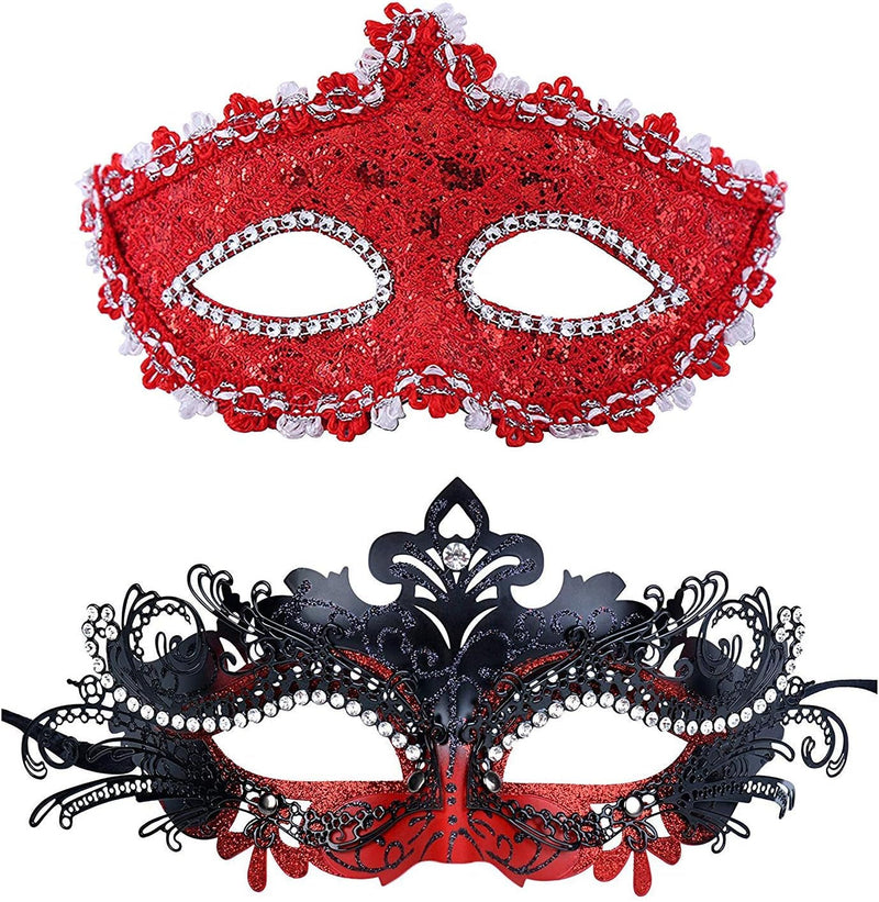 Couple Masquerade Mask Women Men Mardi Gras Mask Costume Masks for Christmas Festival New Year Party