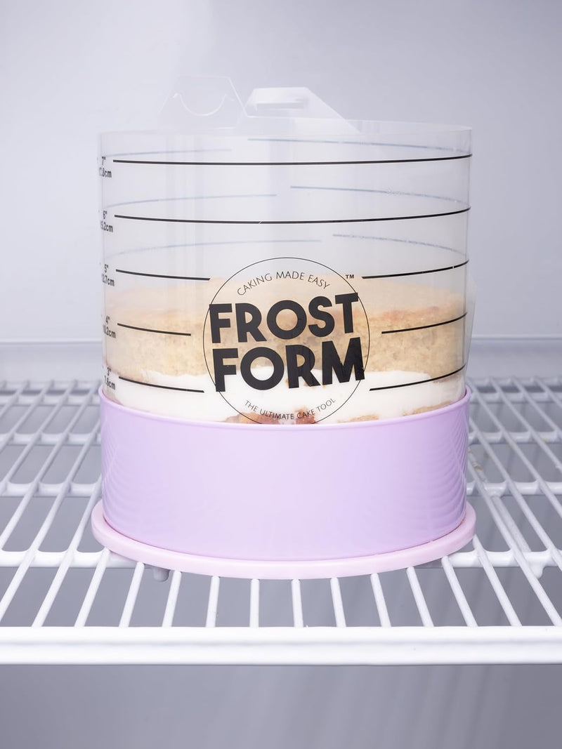 Frost Form - Starter + Kit (6 Inch) 7-Piece Set | Professional-Quality, Food-Grade Plastic | Perfectly Straight Cakes | Beginners and Pros | Cake Decorating Kit