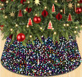 Blue Christmas Tree Collar 23.6 Inch Sequin Velvet Christmas Tree Skirt Christmas Tree Stand Base Cover for Xmas Tree Ring Christmas Tree Base Box Sparkle Tree Collar Skirt for Home Decor