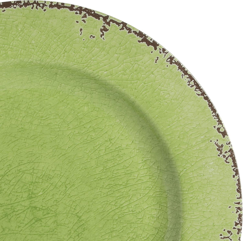 Gibson Home Mauna 12 Piece Green Melamine Dinnerware Set,Lime Green