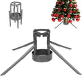 Christmas Tree Stand for Real Trees, Christmas Tree Base with Removable Retractable Support Legs, Suitable for Trees with 2.2 to 5.9 Inch Trunks and up to 10 Feet Tall, Silver