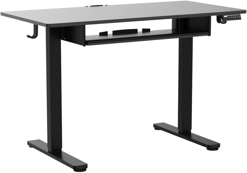 Ergear Electric Standing Desk with Full Size Keyboard Tray, Adjustable Height Sit Stand up Desk, Home Office Desk Computer Workstation, 48X24 Inches, Black