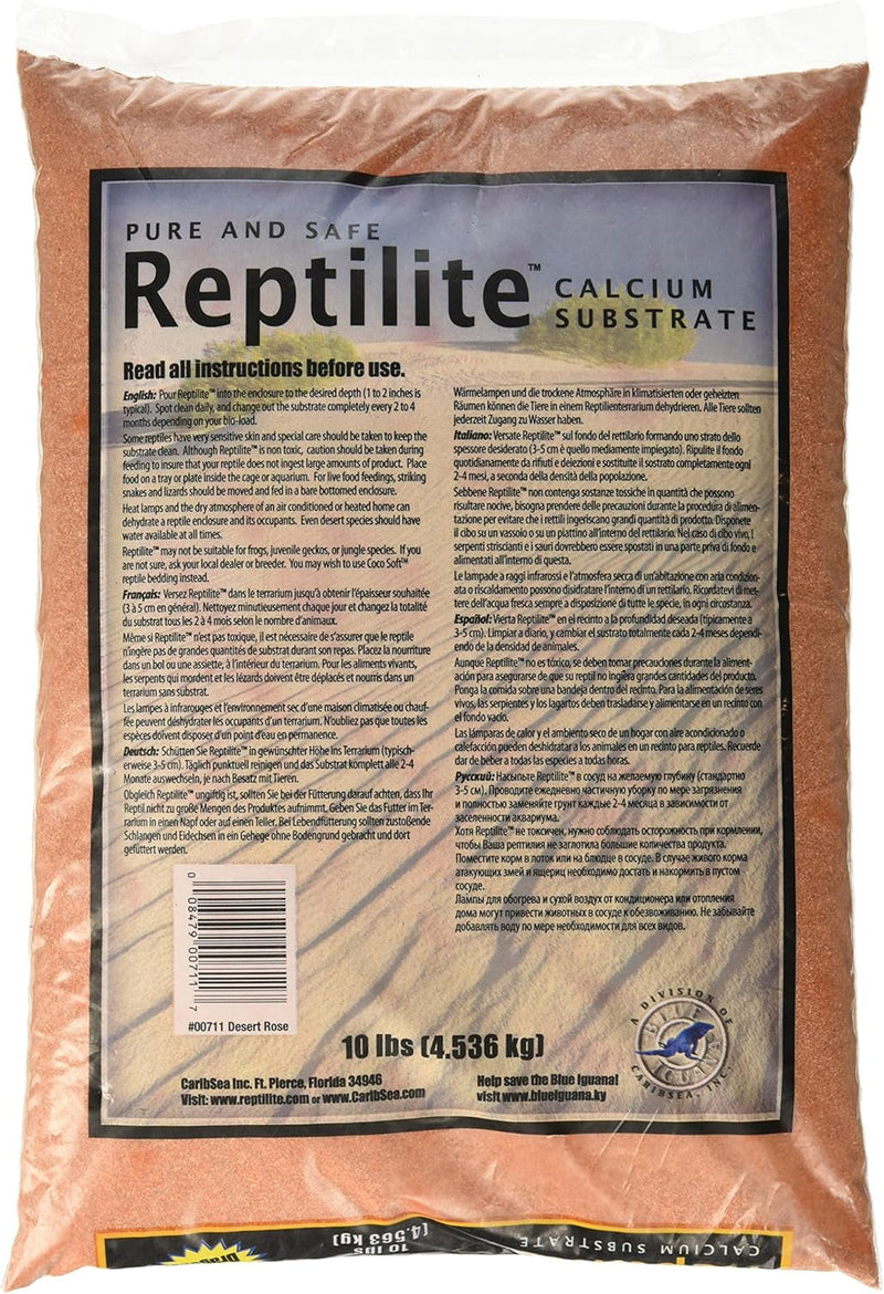 Carib Sea SCS00711 Reptiles Calcium Substrate Sand, 10-Pound, Desert Rose