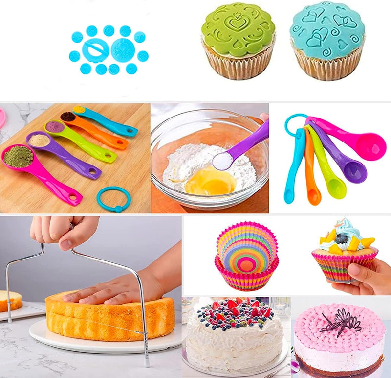 530Pcs Cake Decorating Kit Baking Supplies Cake Turntable Baking Accessories Tools for Beginners and Pros