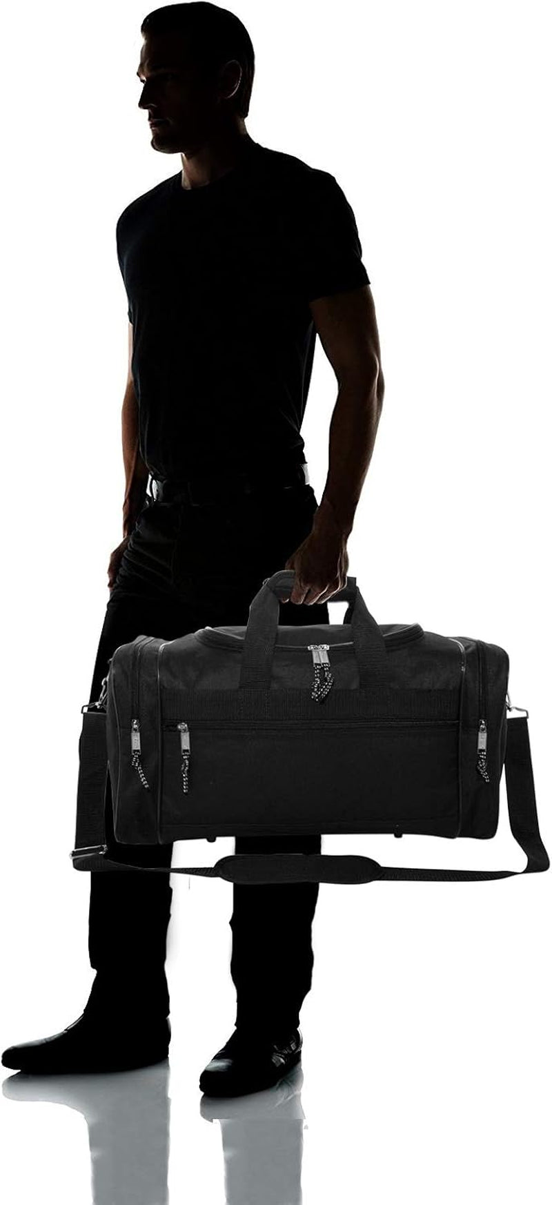 DALIX 17" Blank Duffle Bag Duffel Bag Travel Size Sports Durable Gym Bag