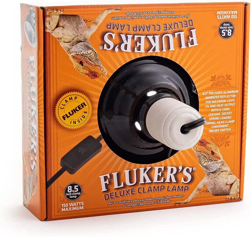 Fluker'S Repta-Clamp Lamp, Heavy Duty Clamp Light for Reptile Tanks and Terrariums, UL/CUL Approved, Great for Reptile Basking, 150-Watt Maximum with On/Off Switch, 8.5"