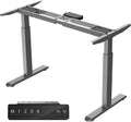 AIMEZO Heavy Duty Dual Motor Height Adjustable Desk Frame Electric Sit Stand Desk Base for Home Office (White)