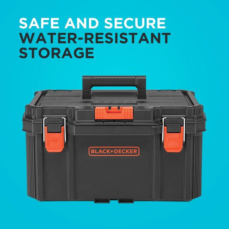 Beyond by BLACK+DECKER BLACK+DECKER BDST60500APB Stackable Storage System - 3 Piece Set (Small, Deep Toolbox, and Rolling Tote)