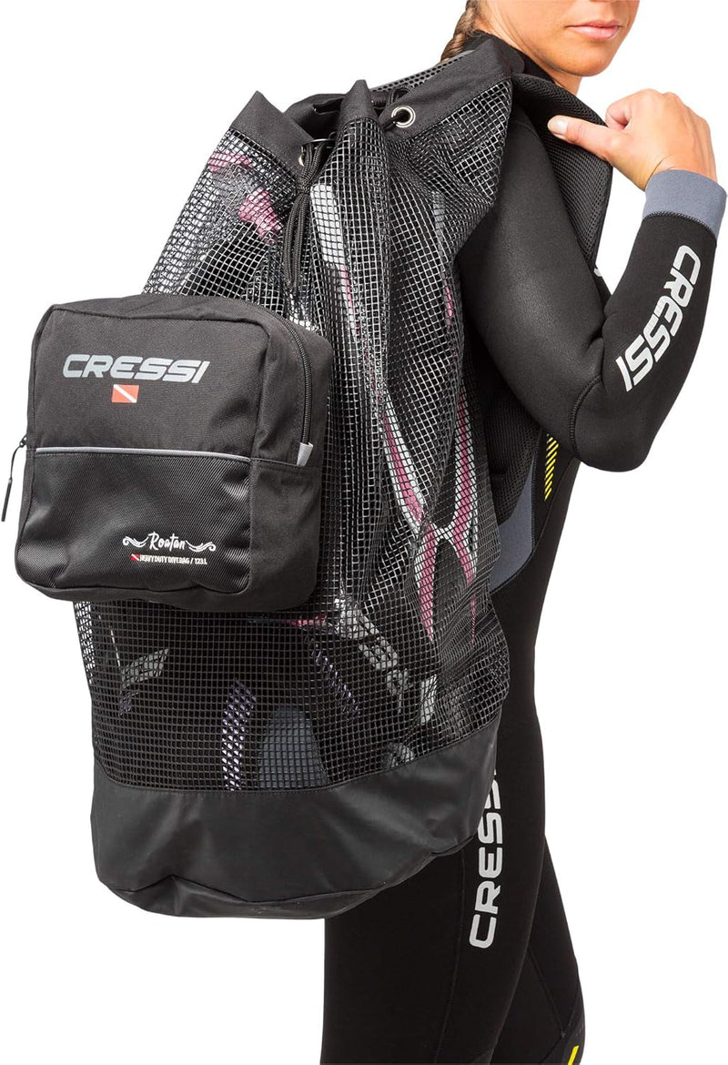 Cressi Heavy Duty Mesh Backpack 90 Liters Capacity for Scuba Diving, Water Sport Gear | Roatan: Designed in Italy