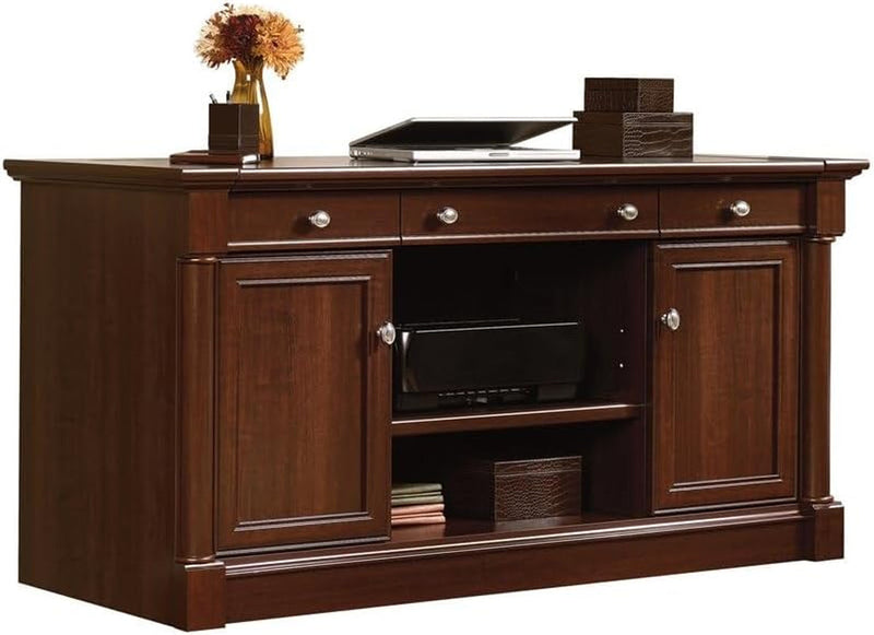 BOWERY HILL Credenza/Home Office Pull-Out Computer Desk with Storage in Cherry