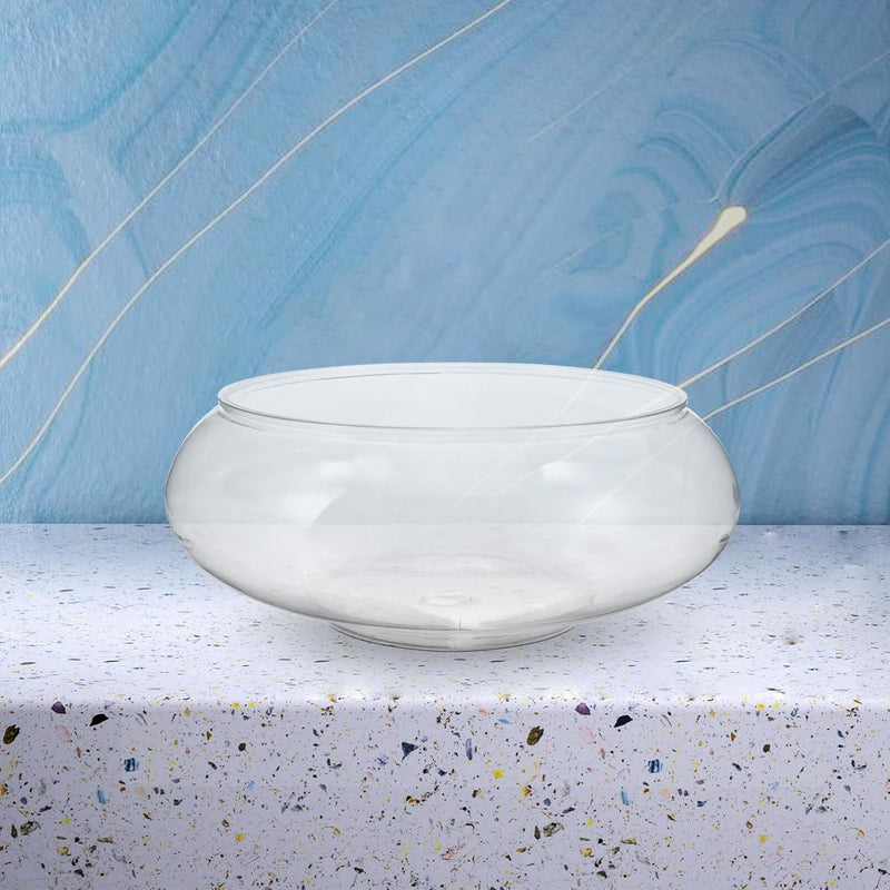 GANAZONO Clear Fish Bowl Vase Bubble Bowl round Shallow Planter Terrarium Fish Bowl Aquatic Plant Pot Daffodil Pot Hydroponic Planter Fish Tank Aquarium Bowl