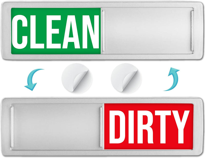 Dishwasher Magnet Clean Dirty Sign, Strong Clean and Dirty Magnet for Dishwasher, Universal Dirty or Clean Dishwasher Magnet Indicator, Clean/Dirty Farmhouse Dark Wood Dish Wash Sign Magnet