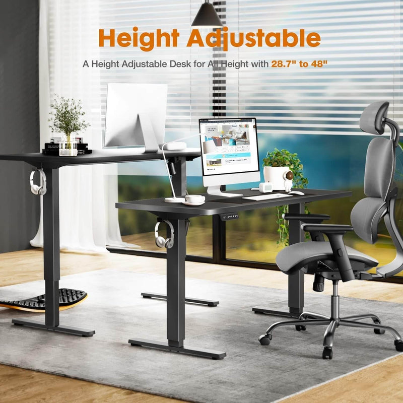 Electric Height Adjustable Standing Desk 40X24 Inches Sit Stand Desk Home Office Desk,Work from Home Desk,Rising Desks for Home Office,Black