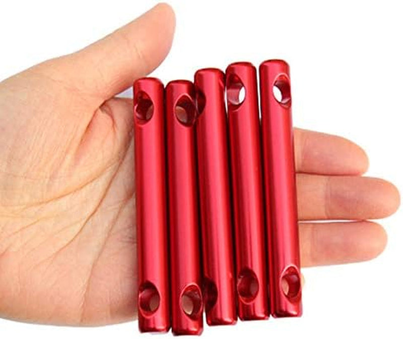 8Pcs Aluminum Alloy Tent Cord Tensioner Guyline Adjuster Tent Accessories for Camping Hiking Outdoor Activity (Red)