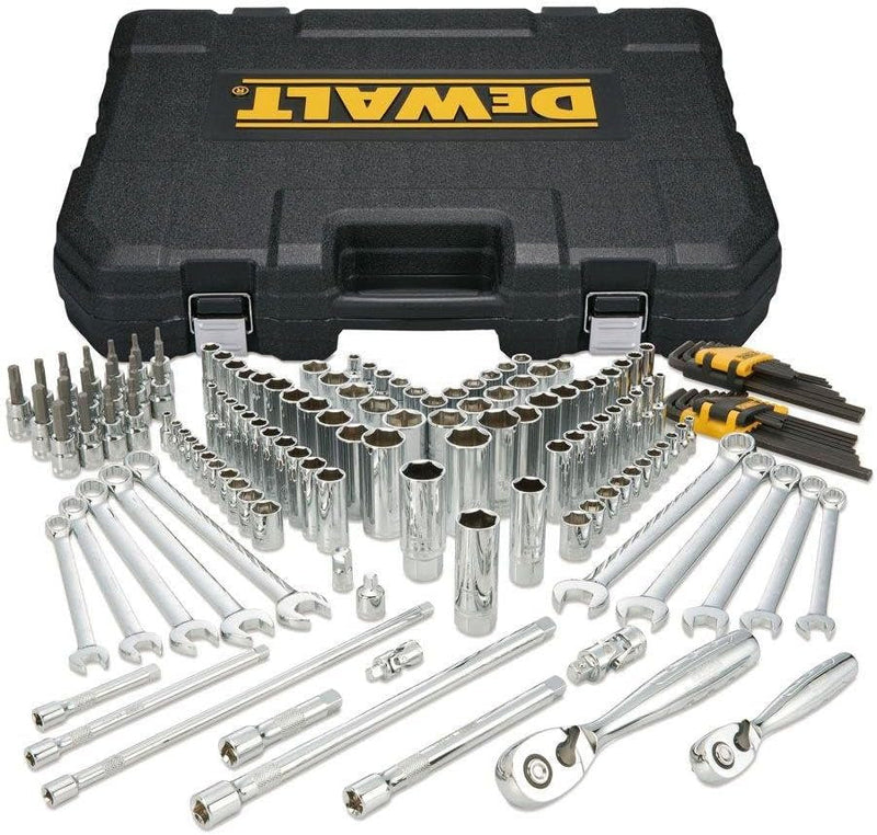 DEWALT Mechanics Tools Kit and Socket Set, 204-Piece, 1/4" & 3/8" & 1/2" Drive, MM/SAE (DWMT72165)