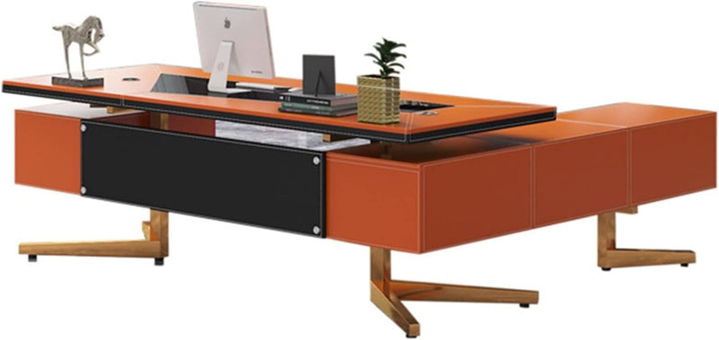 Desk Boss'S Desk Manager'S Office Furniture Large Shift Desk President'S Desk Chair Combination
