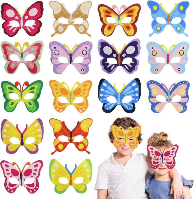 16Pcs Felt Masks for Kids Cosplay Masks Party, Felt Masks to Birthday Party, Kids Masquerade Mask for Boys and Girls