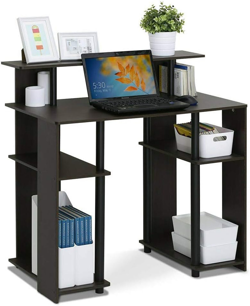Black PC Small Computer Study Student Desk Laptop Table Drawer Home Office Furnitures E1 Grade Composite Wood and PVC Tubes 35.3(W) X 35.5(H) X 18.8(D) Inches of Set