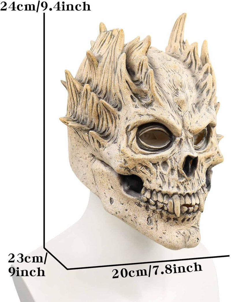 Full Head Skull Mask,Skeleton Mask for Men Women,Halloween Deluxe Full Head Skull Mask Scary Latex Helmet Cosplay Party Props