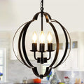 DLLT 3-Light Black Farmhouse Chandelier, Rustic Dining Room Light Fixtures over Table, Copper Adjustable Chandelier for Entryway, Living Room, Bedroom, 40W, E12 Base (Bulbs Not Included)