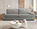 EASELAND 71" Chenille Loveseat Sofa for Living Room, Modern Deep Seat Sofa Couch with Removable Back and Seat Cushions, Comfy Sofa with Wood Legs and Armrest（Dark Grey）