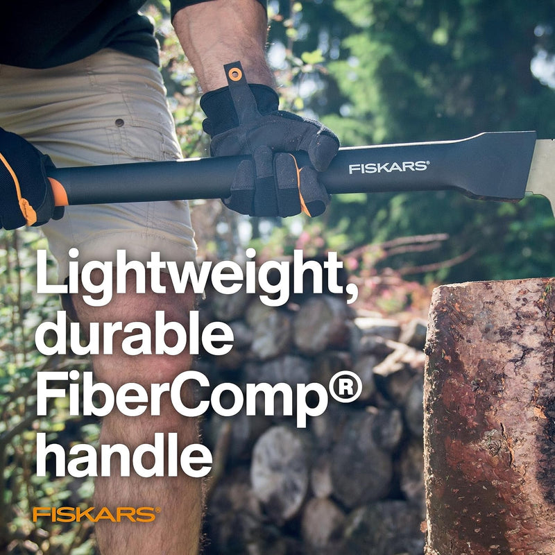 Fiskars 28" Hookaroon Saves Your Back - Lift, Drag, & Load Heavy Rounds of Firewood and Split Wood - Sharp and Lightweight Pick Tool for Logs - Pickaroon Logging Tool - Forestry Tools