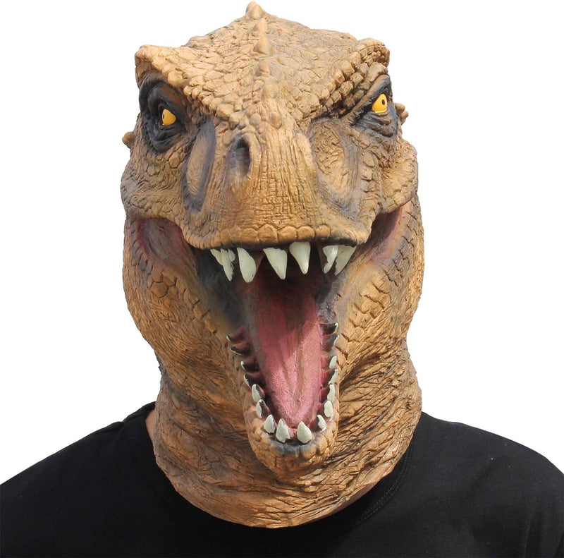 Creepyparty Dinosaur Head Mask Novelty Halloween Costume Party Animal Jurassic Full Head Latex Mask