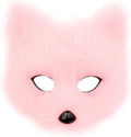 Animal Fox Wolf Mask Halloween Party Cosplay Costumes Props Plush Cat Half Face Masks Carnival Christmas Masquerade