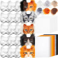 DIY Therian Mask Kit Blank Cat Mask with Felt Fabric Sheet Plush Faux Fur Eye Mesh for Therian Gear Therian Stuff