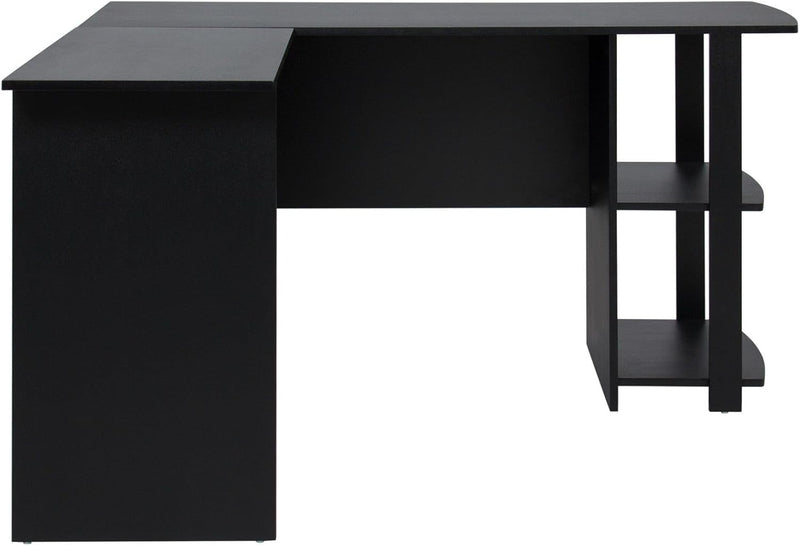 Best Choice Products L-Shaped Corner Computer Office Desk Furniture- Black