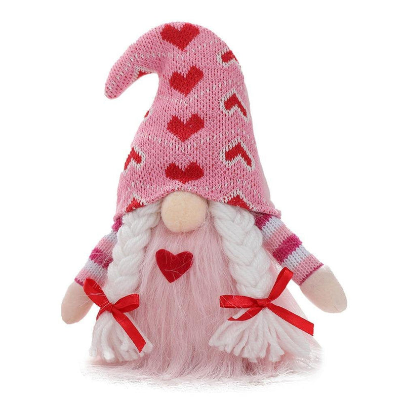 2Pcs Valentines Gnomes Plush Decorations - Valentines Day Mr & Mrs Handmade Swedish Tomte Decor - Valentines Home Table Elf Gnomes Decor Ornaments -Sweet Valentines Gift