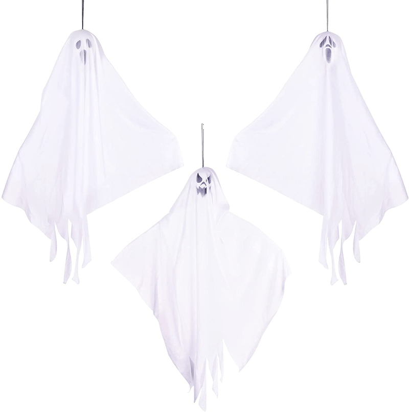 3 Pack Halloween Decorations Outdoor, Hanging Ghosts for Halloween Party Decoration, Cute Flying Halloween Ghost Decorations for Front Yard Patio Garden Lawn Décor and Halloween Decorations Indoor Arts & Entertainment > Party & Celebration > Party Supplies Lapogy   