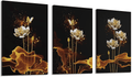 3 Panels Black and White Canvas Wall Art Bathroom Decor Gold Blue Butterfly Flower Poster Abstract Prints Paintings Artwork Framed Ready to Hang Modern Home Decoration For Kitchen Living Room Bedroom Home & Garden > Decor > Artwork > Posters, Prints, & Visual Artwork ARYTVOI B 12x16inchx3pcs 