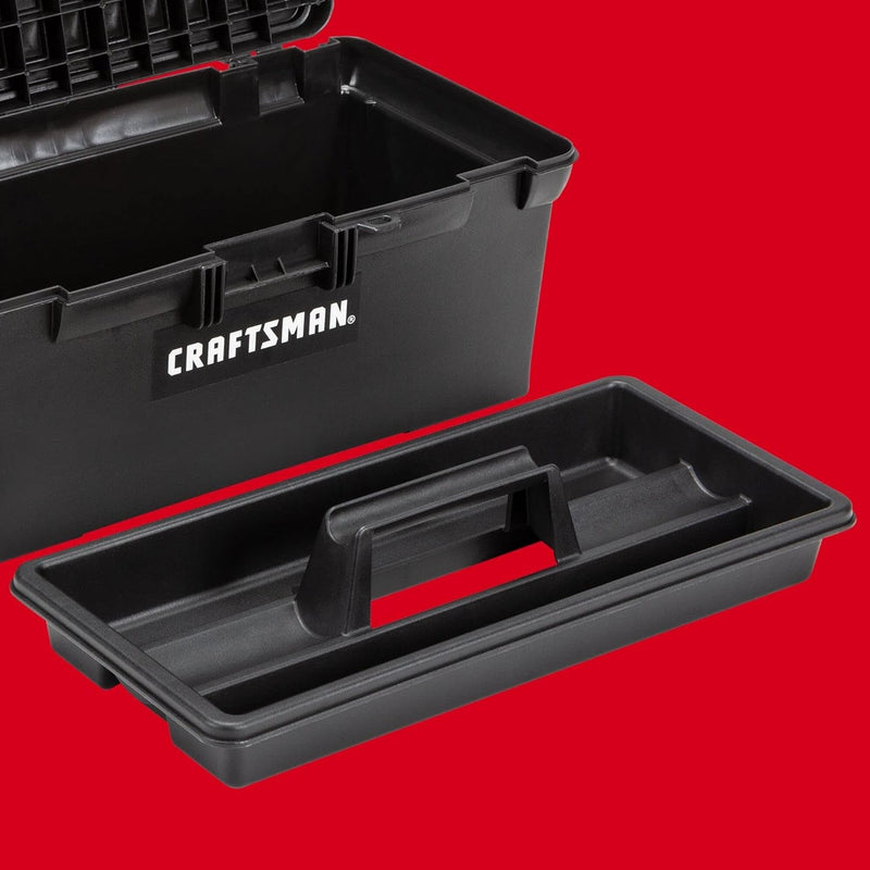 CRAFTSMAN Tool Box, Tool Storage, Lockable, Black, 16 Inch (CMST16005)