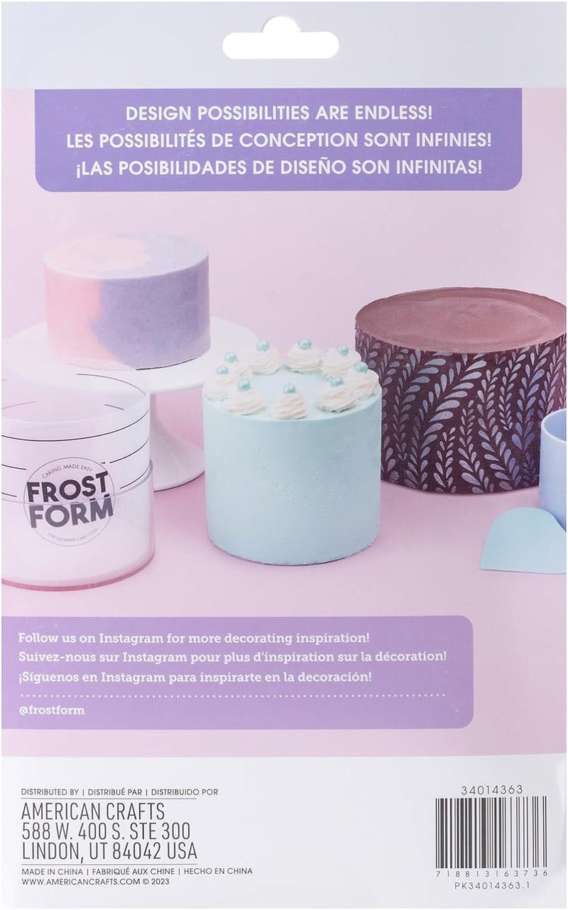 Frost Form - Starter + Kit (6 Inch) 7-Piece Set | Professional-Quality, Food-Grade Plastic | Perfectly Straight Cakes | Beginners and Pros | Cake Decorating Kit