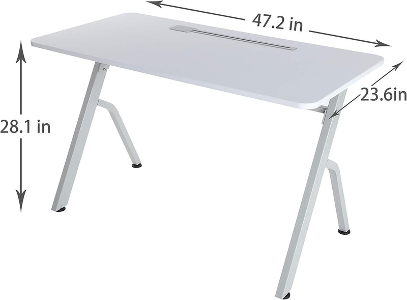 Apexdesk Elite Series 60" W Electric Height Adjustable Standing Desk with Matching Color Compact Reception Side Desk (White Elite & Side Desk)