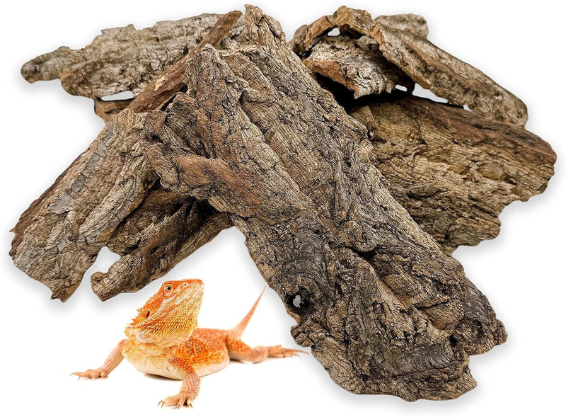 BNOSDM Reptile Terrarium Bark Substrate Bedding Tortoise Natural Cork Bark Reptile Climbing Mat Habitat Decor for Lizard Snake Spiders Hermit Crabs Tarantula Geckos Bearded Dragons (0.7 LB)