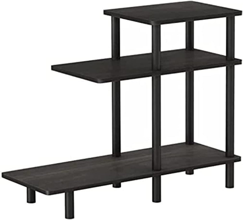 Table d'appoint de canapé à 3 niveaux Furinno Turn-N-Tube, expresso/noir, 31,5 po x 11,61 po x 25,63 po